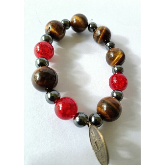 Handmade Tiger Eye Charm Bracelet Women's Fashion Adjustable - Picture 4 of 4